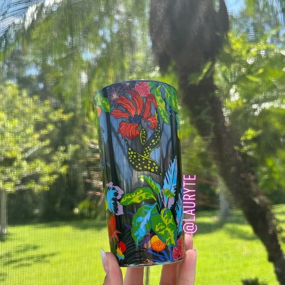 Starbucks 2023 Summer Tropical Immersive Florals Luster Ceramic Travel Mug - Picture 3 of 7